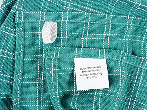 Kaf Home Assorted Flat Kitchen Towels | Set Of 10 Dish Towels, 100% Cotton - 18 X 28 Inches | Ultra Absorbent Soft Kitchen Tea Towels | Perfect For Cooking, Cleaning, And Drying Hands (Teal) #TOP2