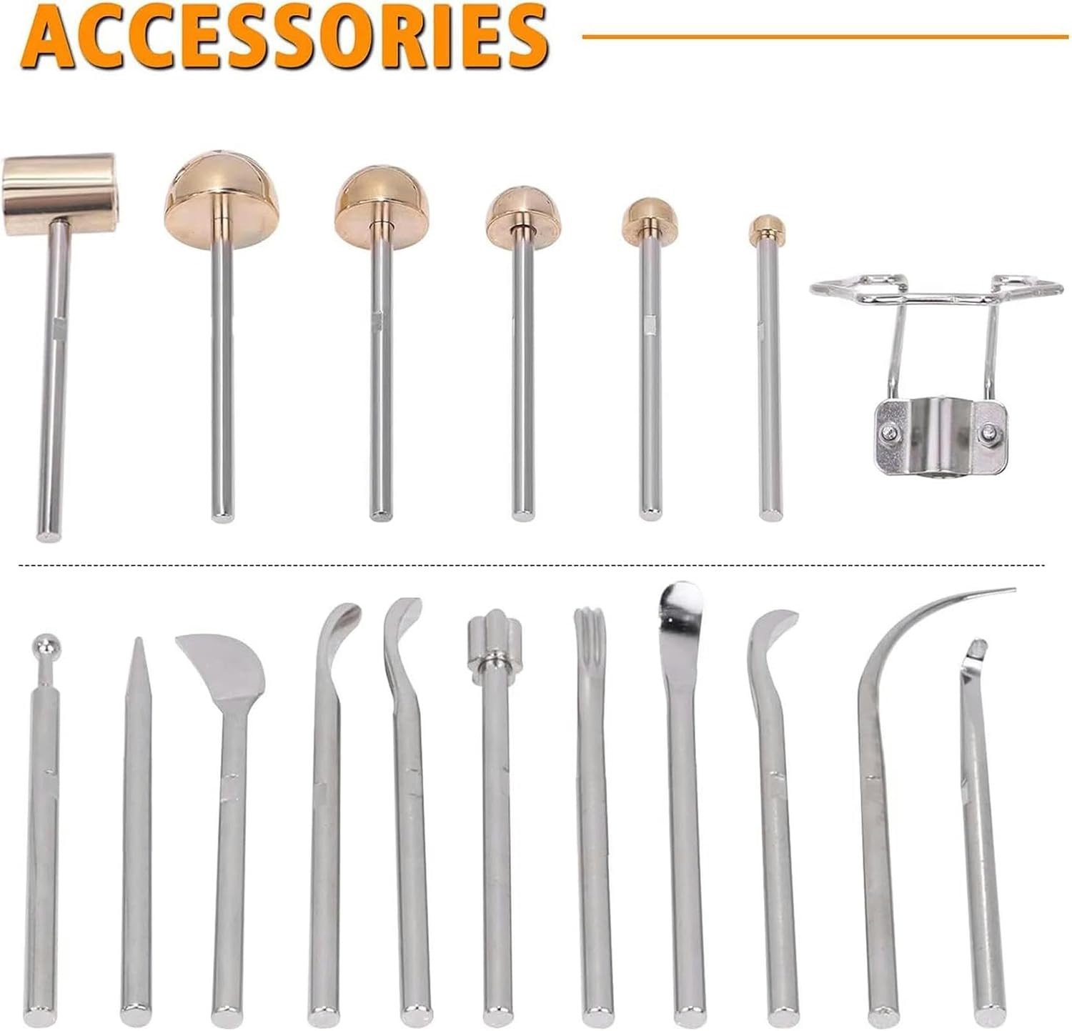 Electric Fabric Flower Maker, DIY Fabric Flower Making Tool Set with 17 Heads and Anti-Scalding Bracket Adjustable Temperature Artificial Flower Ironing Machine Fake Flower Making Tools