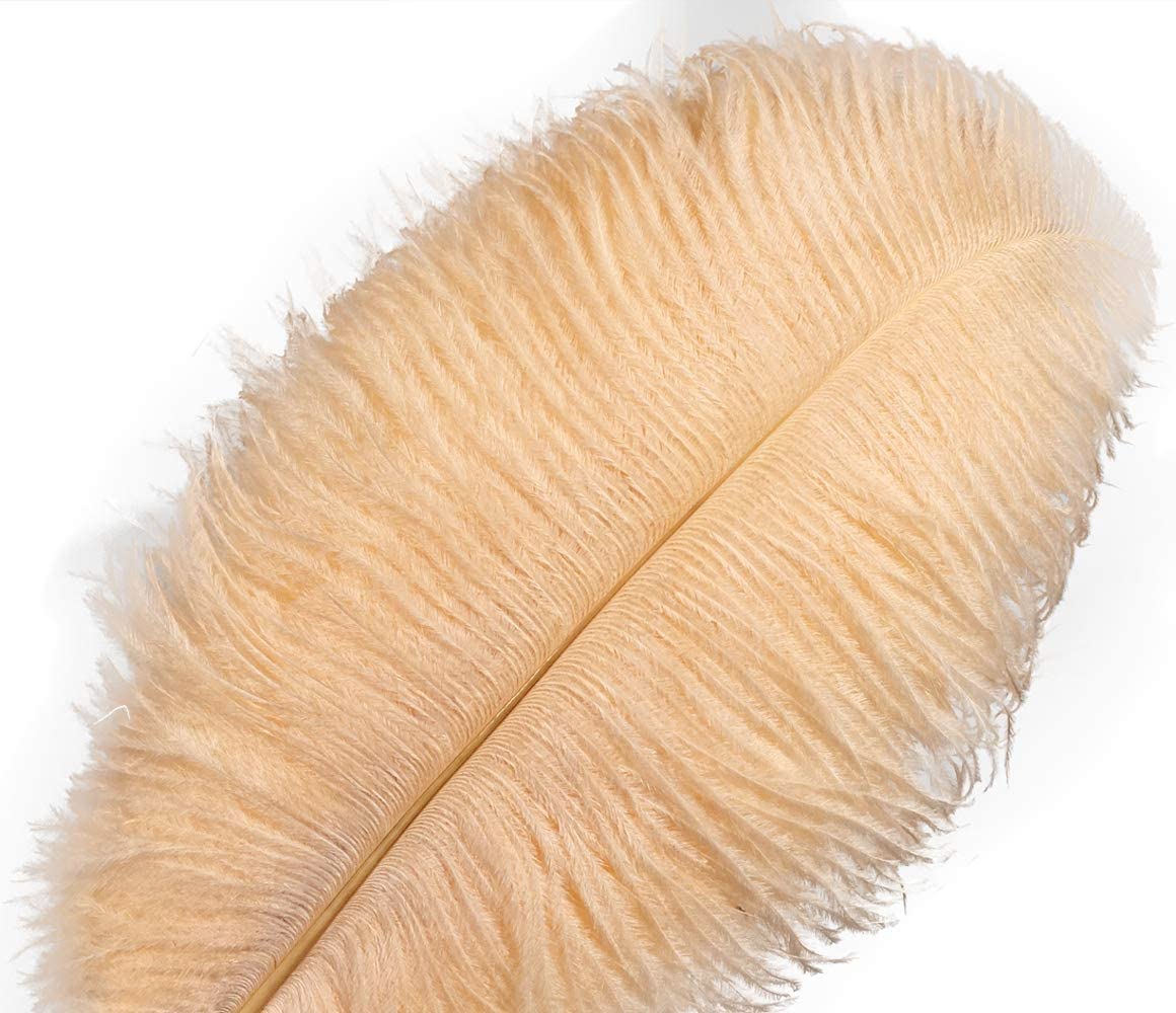 Crenze 10pcs Ostrich Feathers 12-14inch(30-35cm) for Home Wedding Decoration Offers 10 Colors — image 1