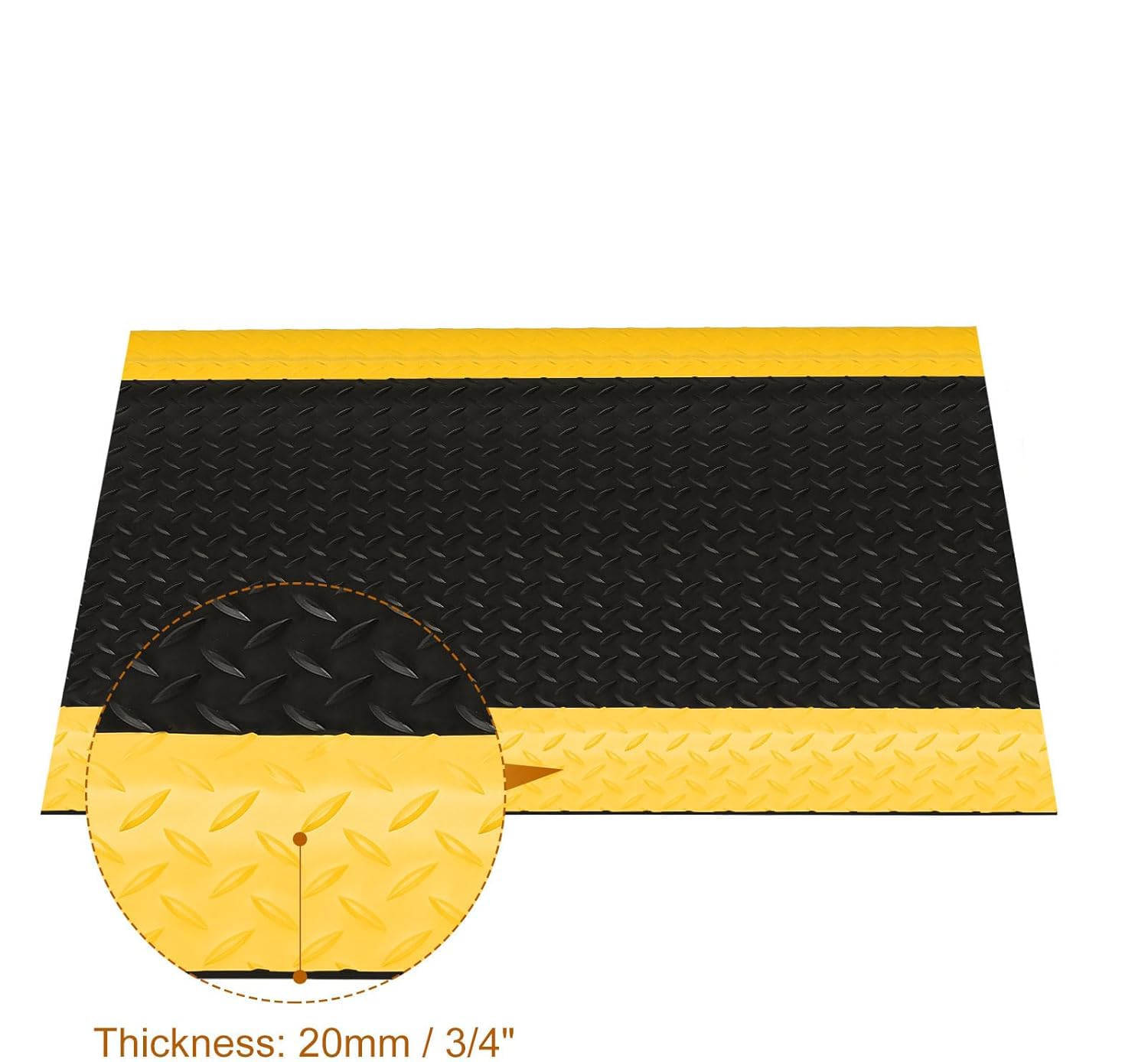 Alfombrilla Ergonómica Conductora Antifatiga para Estaciones De Trabajo De Pie, Reduce La Fatiga Y La Electricidad Estática(Size:600MMx1000MMx20MM)