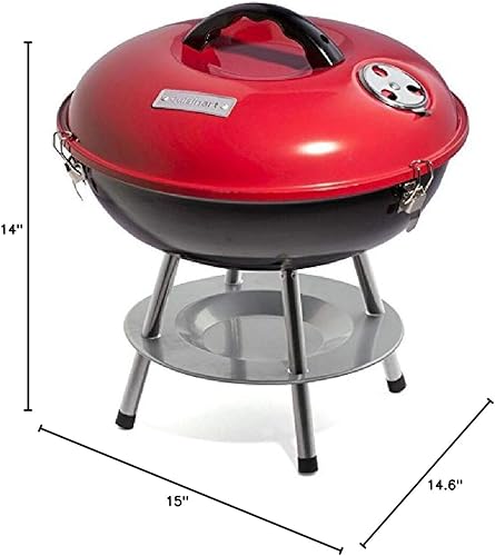 Miniatura 8 de Portátil barbacoa de carbón Cuisinart ccg-190 14 in Rojo