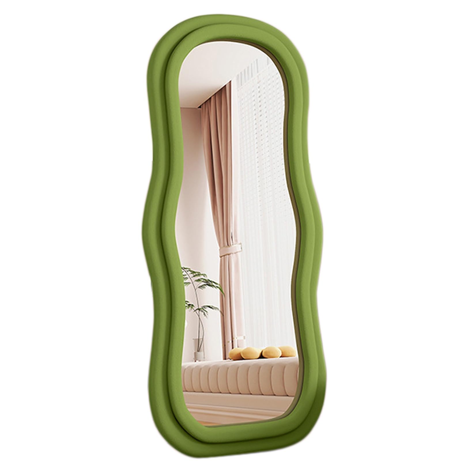 FGXHHS Mirrors Makeup Mirror Shower with Stand for Bathroom Farmhouse Entryway Hallway Bathroom(Green,70x170 cm)