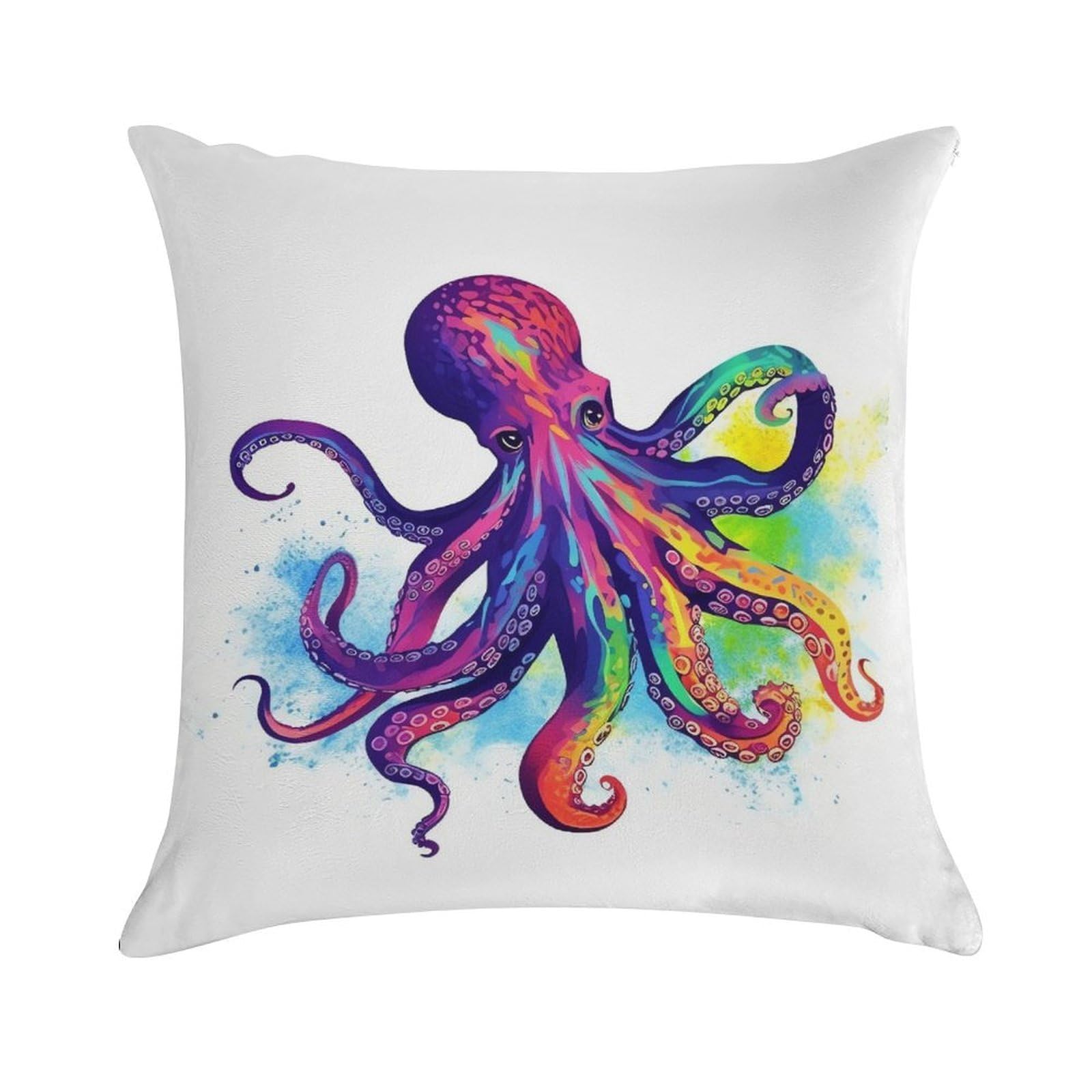 Fundas de cojín suaves y acogedoras de felpa bohemia con pulpo