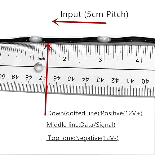 Miniatura 3 de 400 luces LED de guijarros DC12V WS2811 200CT por hebra, cable negro de paso de 2.0 in para decoración del hogar, árbol, jardín y patio (12