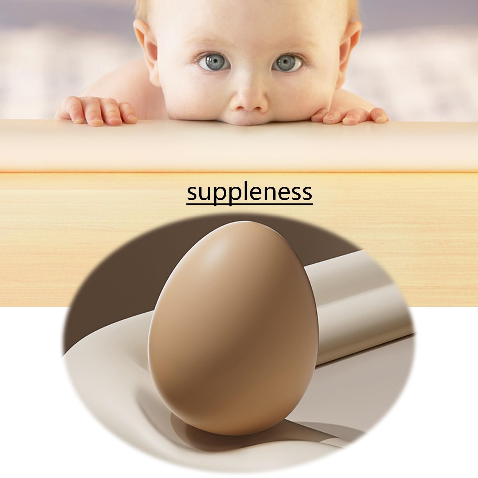 Striscia Paraurti A Prova di Bambino - Protezioni for Bordi Mobili in Schiuma Morbida Ad Alta Resistenza, Protezioni for Bordi Mobili, Tavoli E Pareti, in Schiuma, A Forma di U(White,8M)