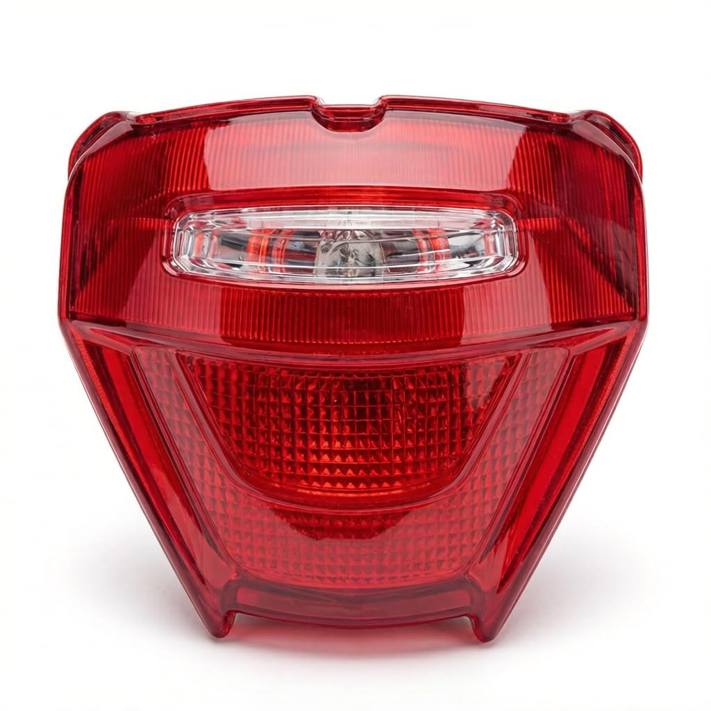 Tail Light Compatible for Honda CB Shine BS4 | Rear Brake Tail Lamp Assembly Replacement | Bright Halogen Red Lens Stop Light | Durable & Corrosion Resistant Motorcycle Rear Lighting-image-5