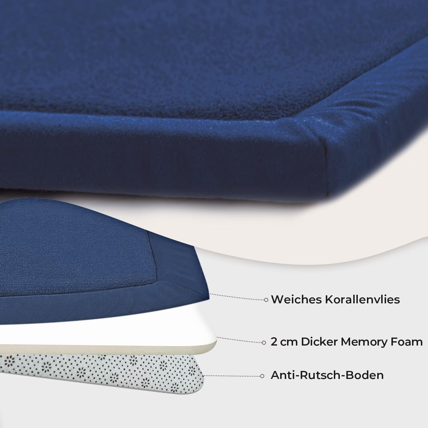 Les Enfants Plein de Velours épaississement de Couverture des Tapis Tapis Enfants antidérapante Tatami pour agrandir Jouer Tapis Salon, la Chambre du bébé, Salon (Bleu Foncé,80 * 150CM)