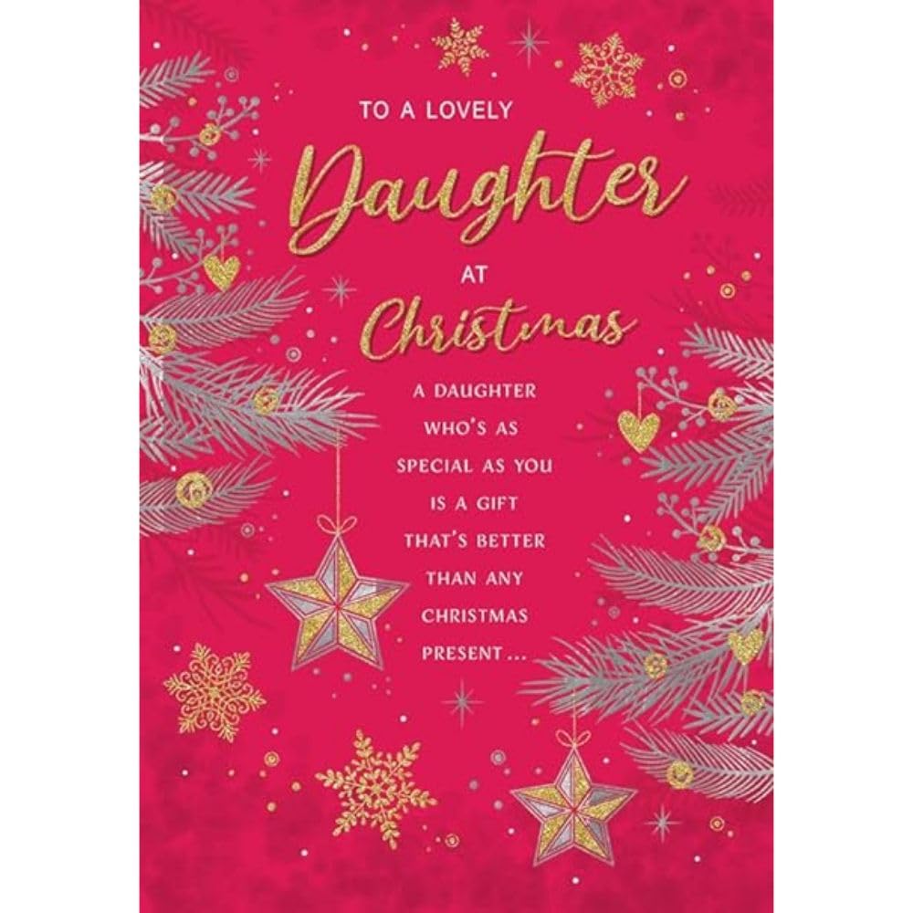 Regal Publishing Classic Christmas Card, Daughter, Branches - 9 x 6 inches - Piccadilly Greetings