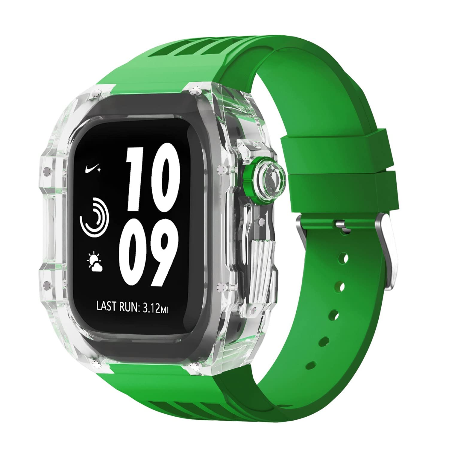 Kit de luxe transparent pour Apple Watch 45mm en fluororubans - 8