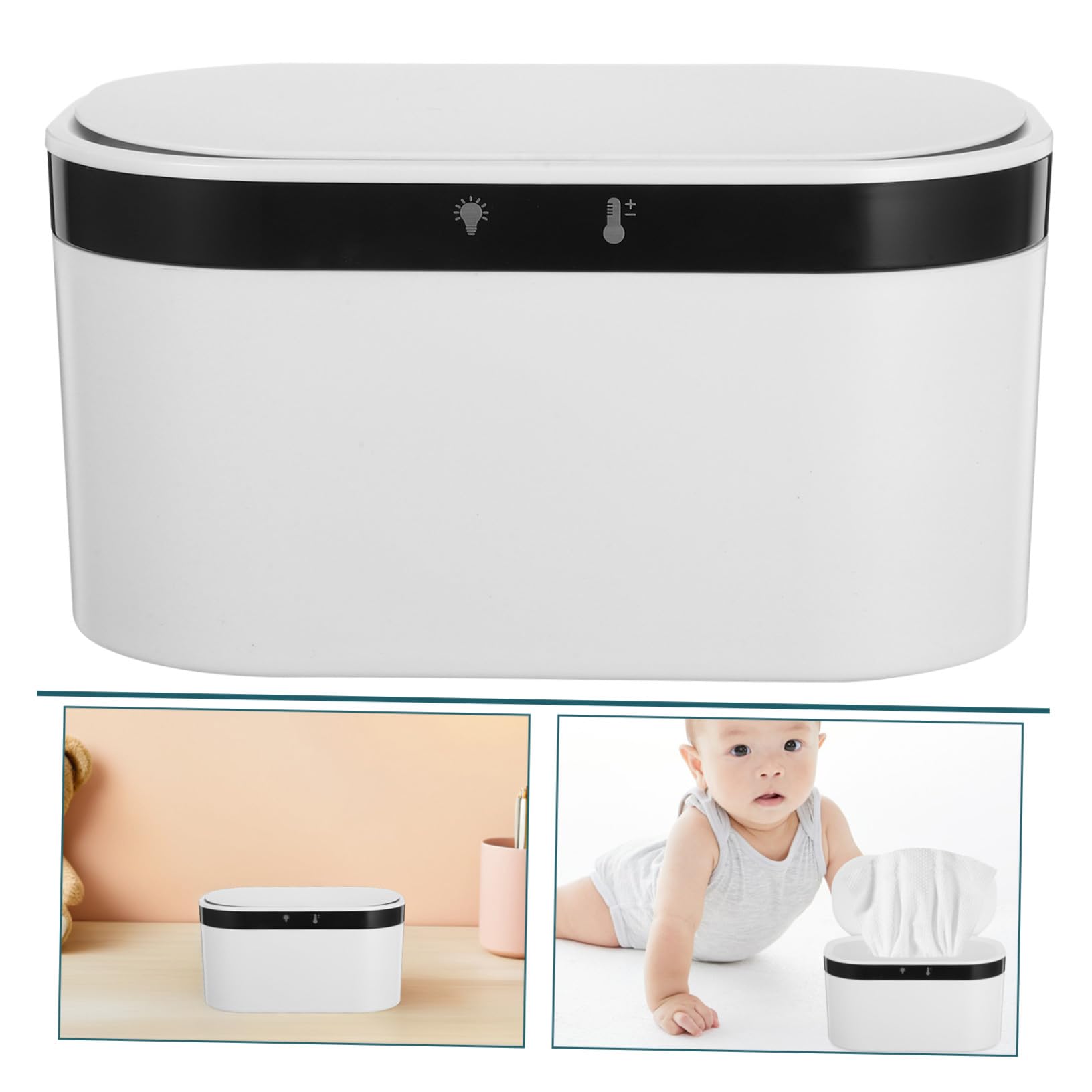 Calentador de Toallitas para Bebés Calentador Toallitas Humedas Bebe para Eléctrico con Luz Nocturna para Cuidado