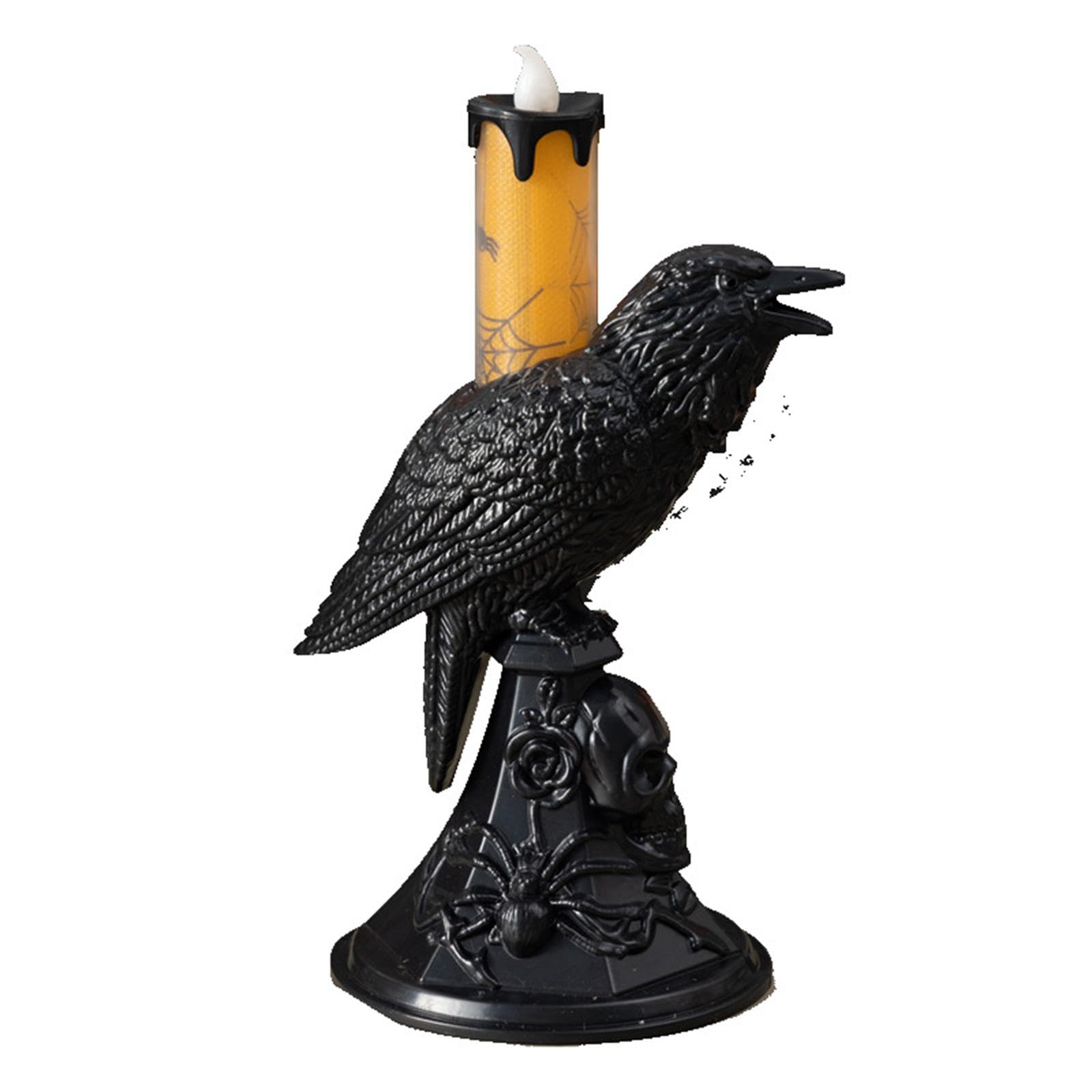 Bougie LED Halloween Sans Flamme Avec Support Chauve-souris, Lumière Gothique Orange Pour Déco De Fête, Accessoire De Table Effrayant, Usage Intérieur | Leroy Merlin