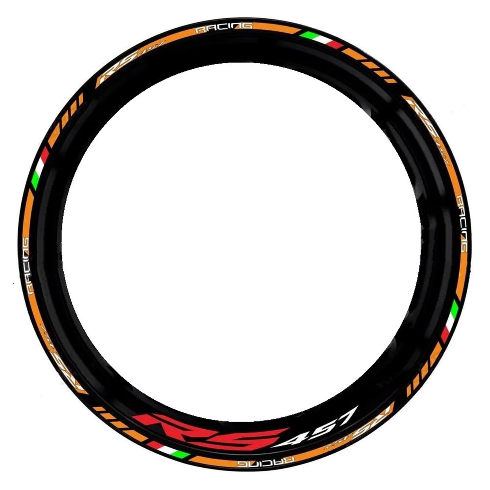 Felgendekor-Motorrad Motorrad-Felgenaufkleber Für Aprilia RS457 RS 457 17 Zoll Felgenstreifen Aufkleber Felgen Reflektierender Komplett Wetterfeste Felgenaufkleber(Farbe 11)