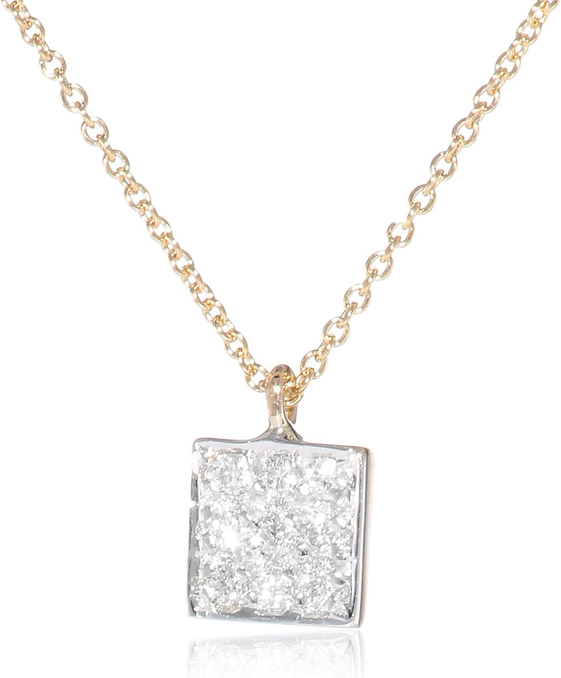 Kismet by Milka Square Pave Necklace, 16.9"