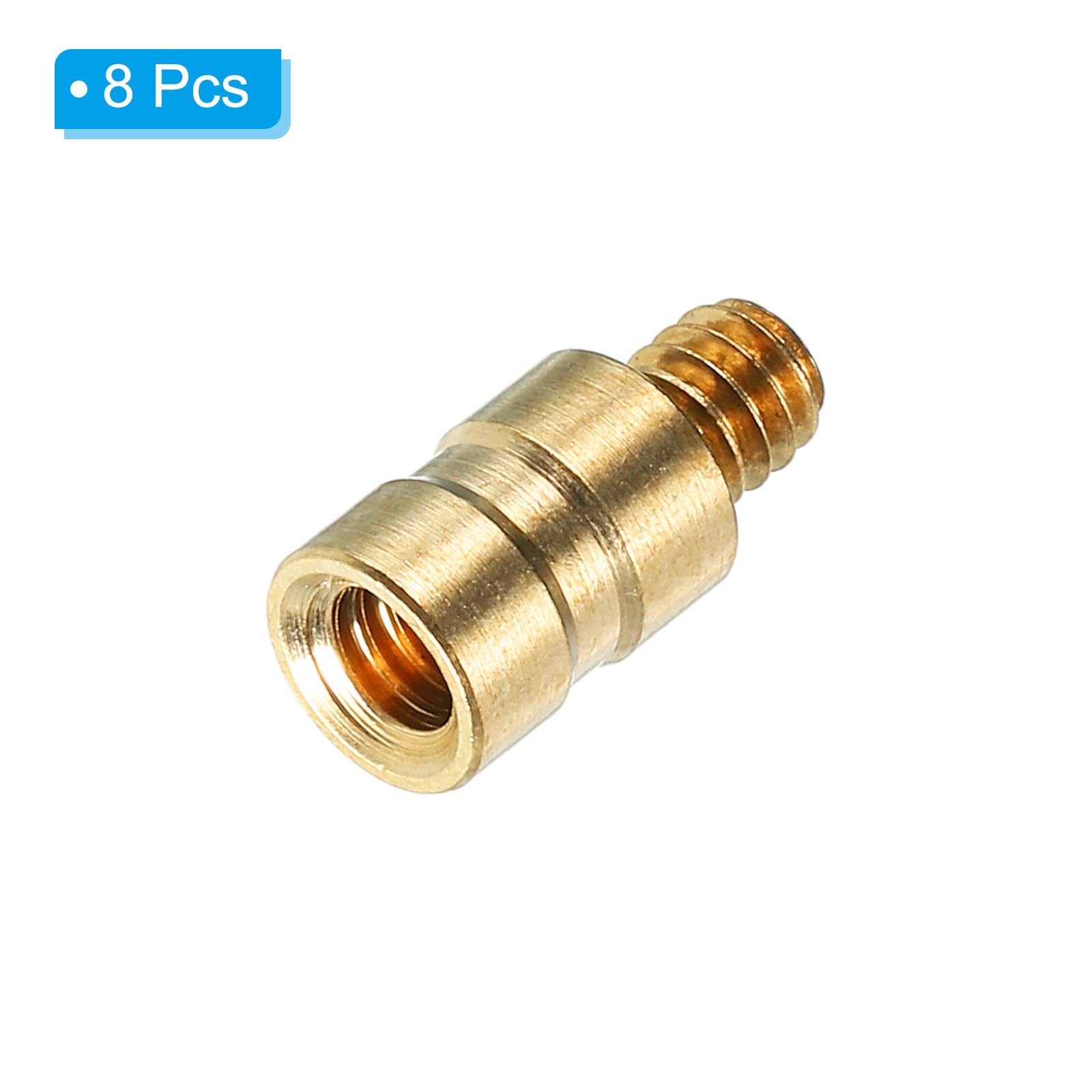 PATIKIL 25 Grain Archery Arrow Brass Insert, 8 Packs Insert Screw Copper Brass Arrow for .244/6.2mm Carbon Arrows - Image 3