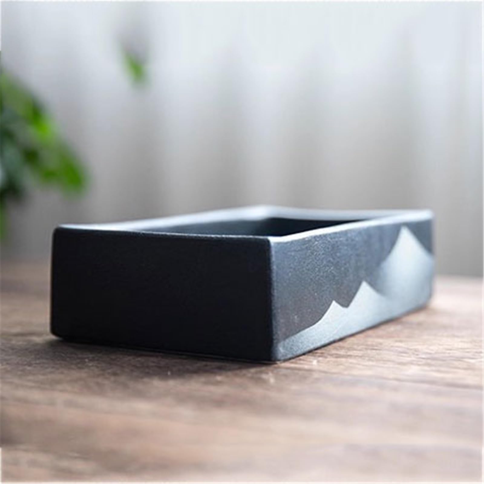 Sottovasi per Piante Vassoio raccogli Gocce Rettangolare in Ceramica for Piante da Tavolo, vasi for composizioni Floreali for l'arredamento di casa e Ufficio