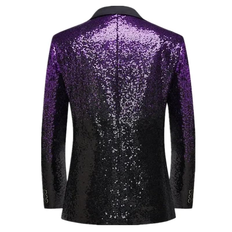 Men's Wedding Sequin Suit Slim Jacket Singer Stage Performance Dress Blazers4