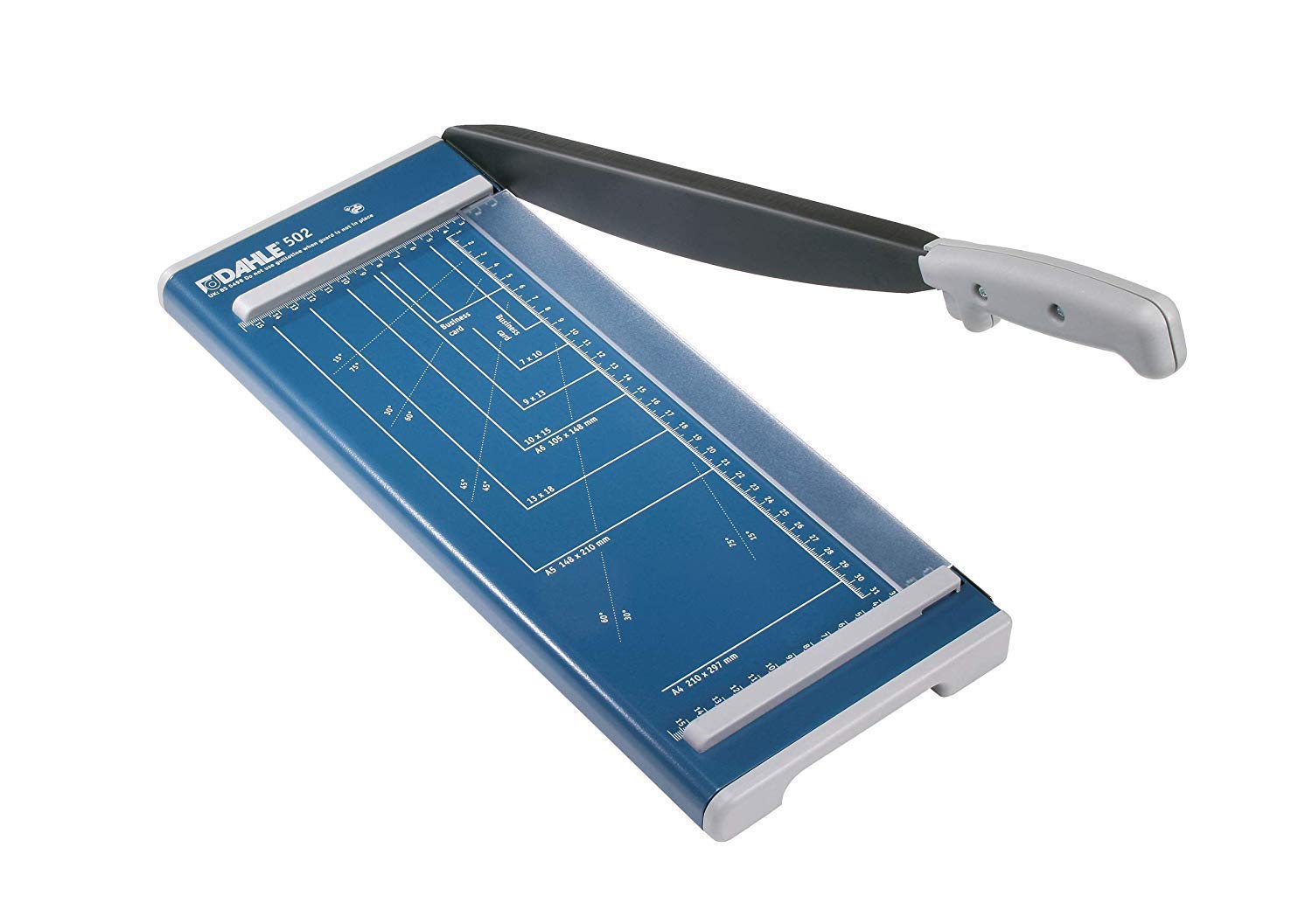 Dahle 502 Papierschneider (Bis DIN A4, 8 Blatt Schneidleistung) blau (Set inkl. Qualitätsschere)