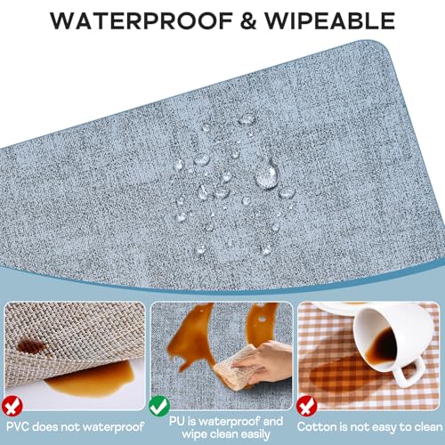 APLKER Faux Leather Placemats Set of 6 Heat Resistant Table Mats 17×12 Inch by APLKER - Used condition - Image 4