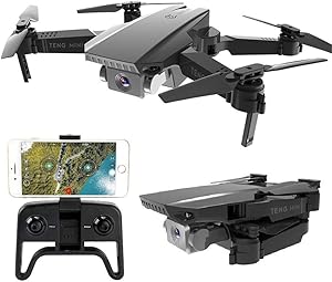 Teeggi M71 Foldable Drone with Camera for Beginners 1080P HD Live Video Drones for Kids, WiFi FPV RC Quadcopter with Optical Flow Positioning, Gesture Control, Altitude Hold, Headless Mode,APP Control