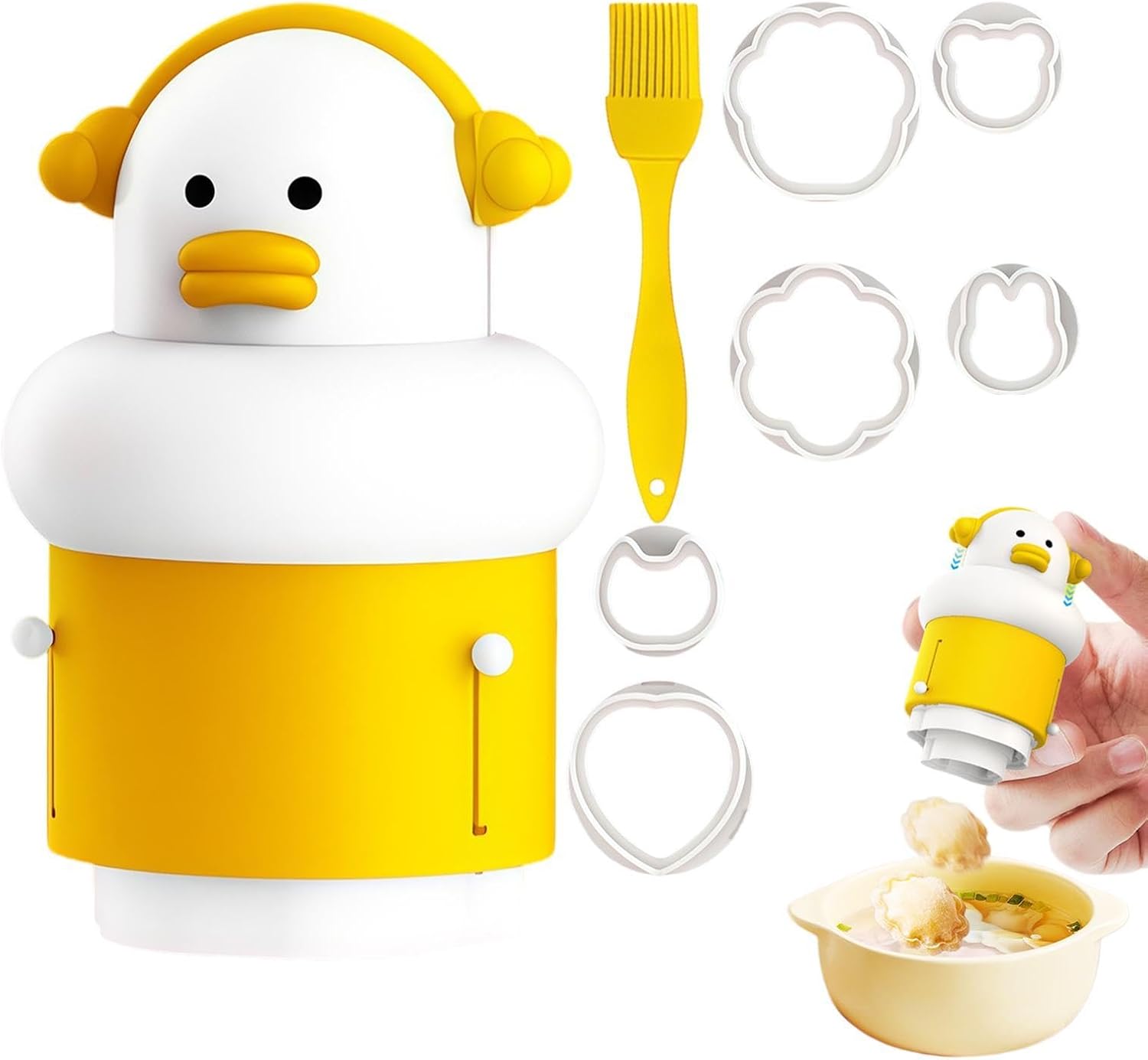 Cookie Press Stamp Non-Stick Food Shaper Presser with 6 Embossing Molds