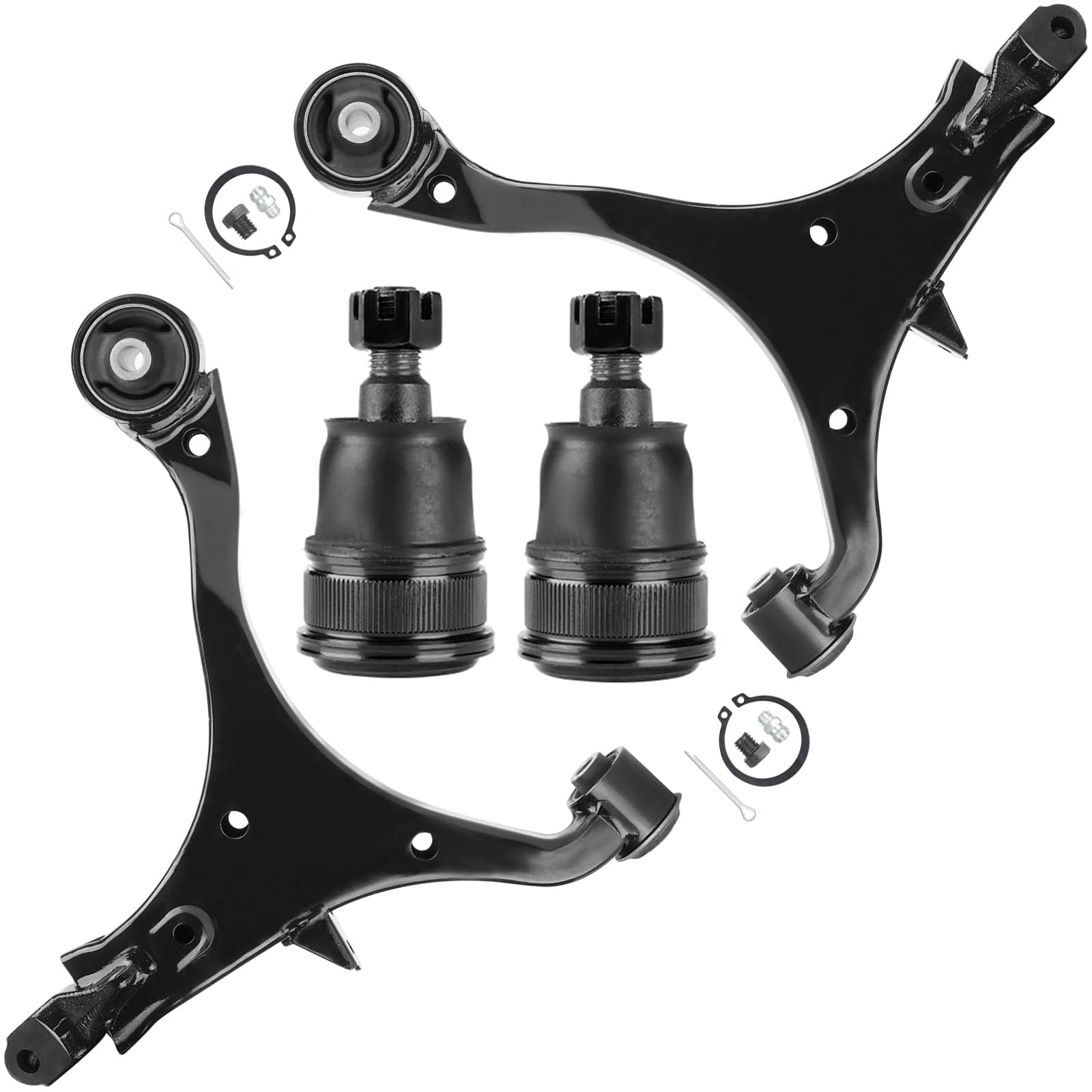 Front Lower Control Arm with Ball Joint Assembly for Honda CR-V 2002 2003 2004 2005 2006 Passenger & Driver Left Right Side Suspension Kit 4 PCS