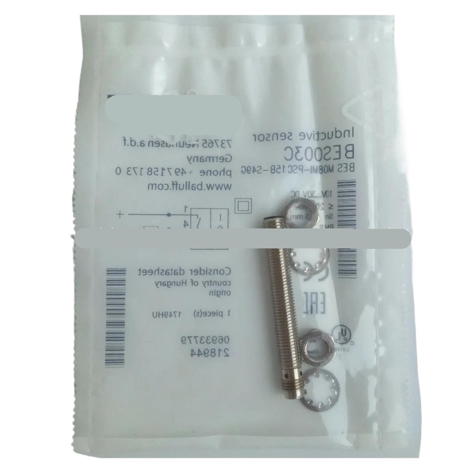 CXFCIHFT BESM08MI-PSC15B-S49G or BESM08MI-NSC15B-S49G Proximity Switch Sensor(M08MI-NSC15B-S49G)