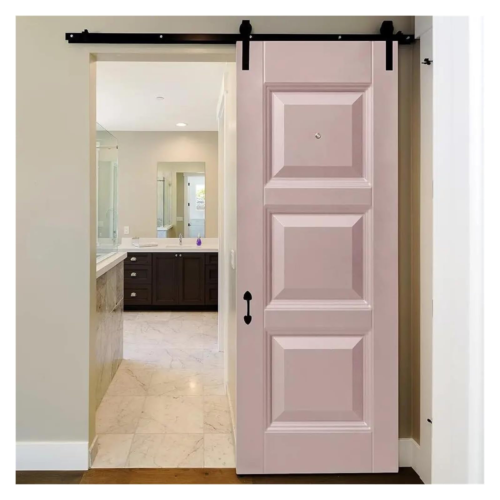 Sticker porte 3D trompe l'œil 85x215 cm pour déco salon cuisine moderne