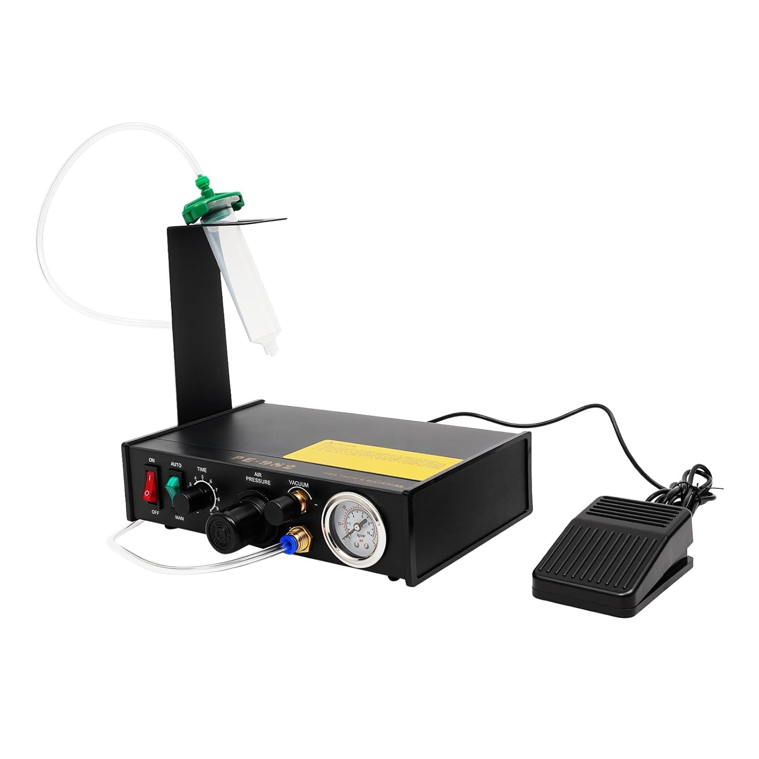 982 Semi‑Automatic Glue Dispenser, Pneumatic Dispensing Controller Solder Liquid Adhesive Dispenser 110V AC Solder Paste Controller Semi-Automatic/Manual Operations Glue Dropper Machine