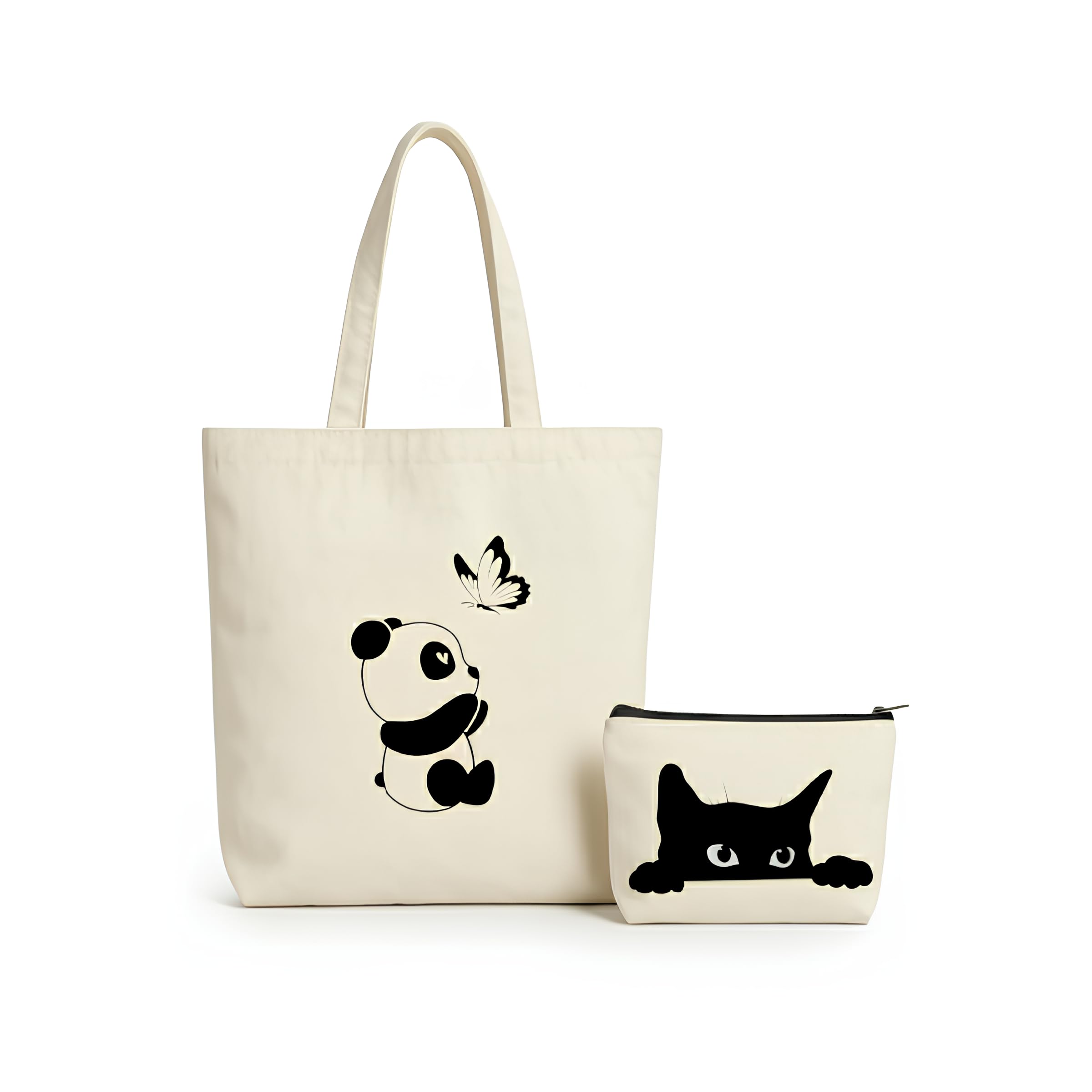 Casual Cotton Tote Bag for Women | Strong Canvas Shopping Bag with Handles with Free Pouch-image-12