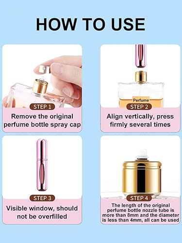 Miniatura 3 de Perfume Viaje Botella Recargable AtomizerLuggage Botella Recargable Fácil 3 pcs (0.2 fl oz) Negro