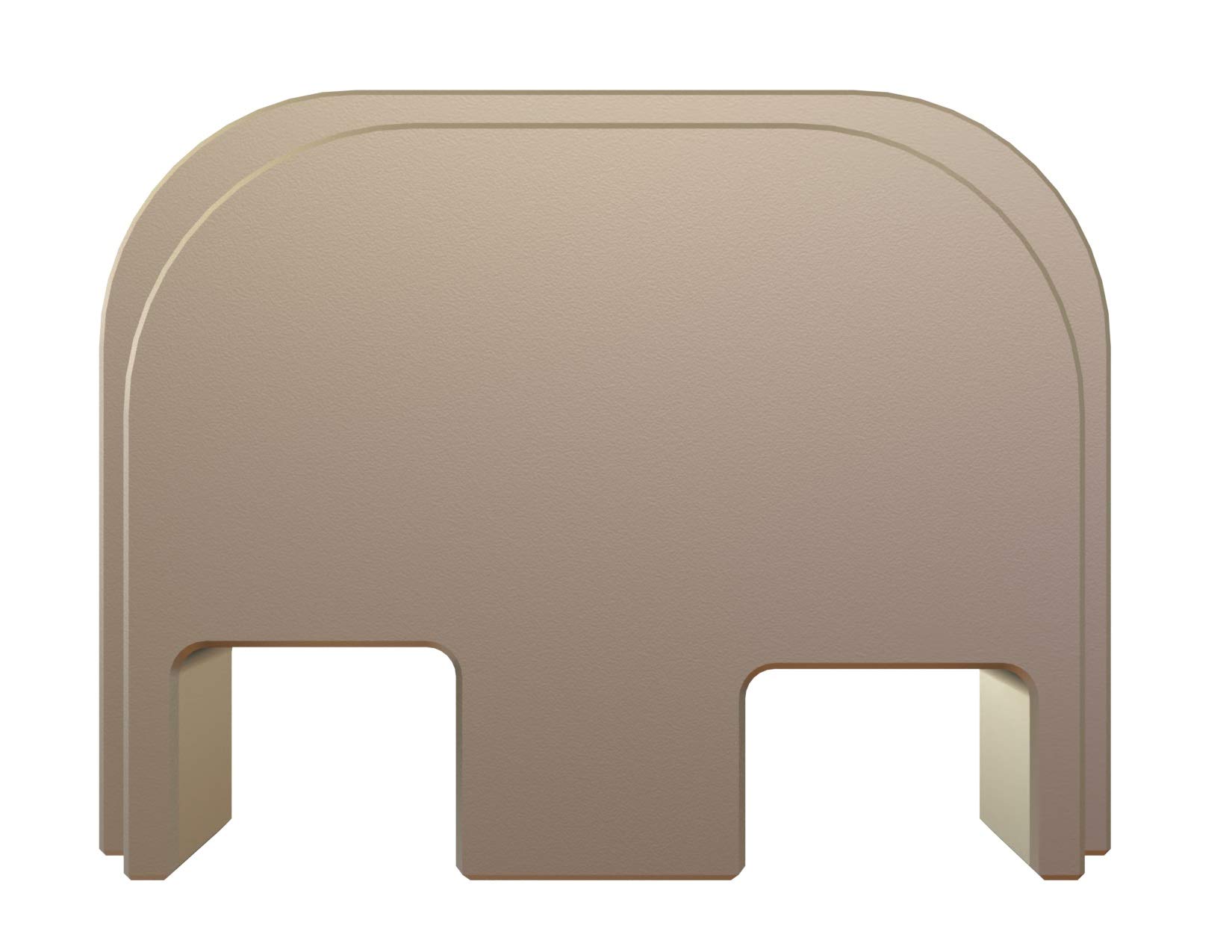 Rowe Tactical Rear Slide Cover Plate for Glock Gen 1-5 - FDE Plain - for Glock G17 G19 G21 G22 G23 G24 G26 G27 G29 G30 G31 G32 G33 G34 G35 G36 G37 G38 G39 G40 G41 G45