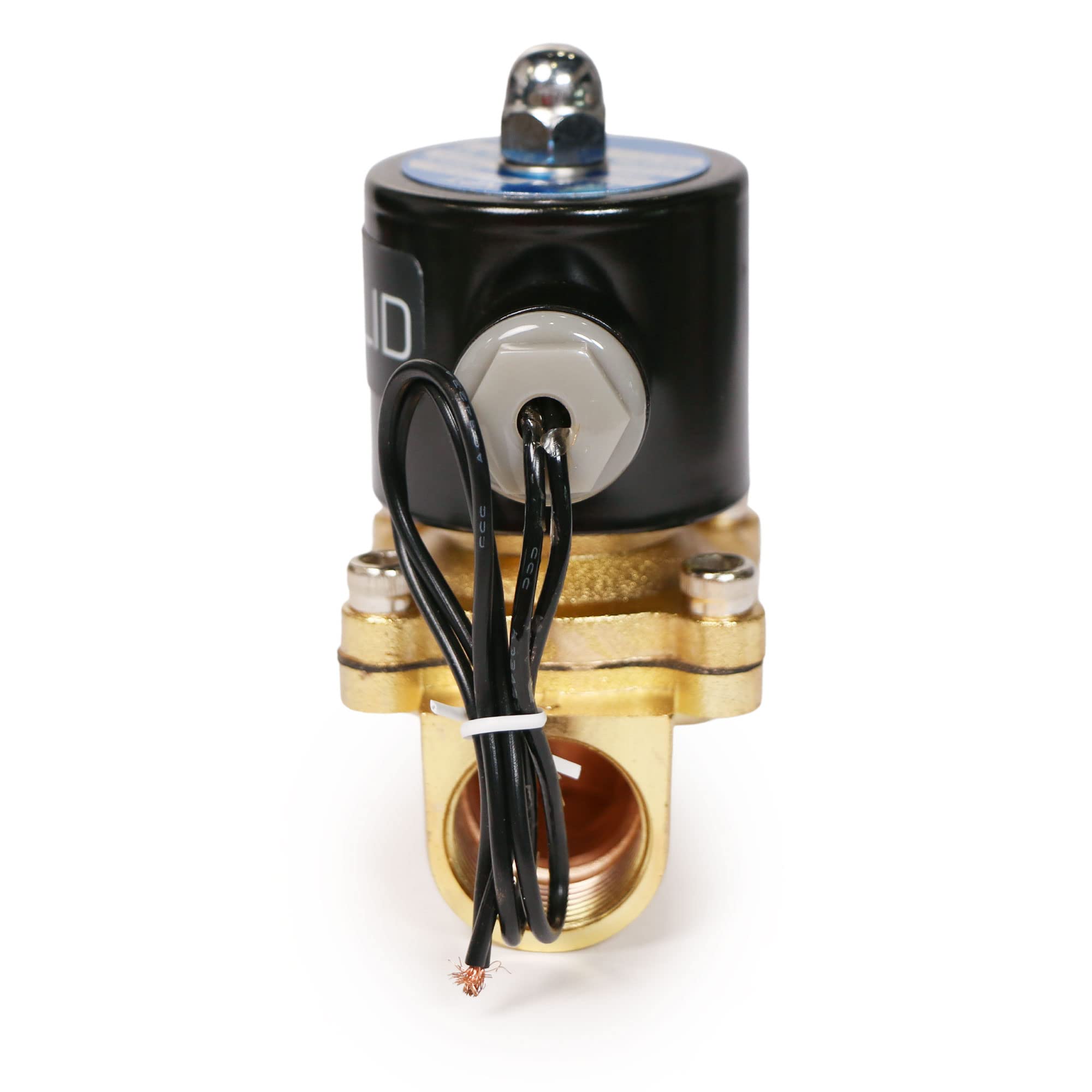 U.S. Solid Électrovanne 3/4" – Alliage de zinc, 220V AC, joint NBR, normalement fermé, pour eau, gaz, huile