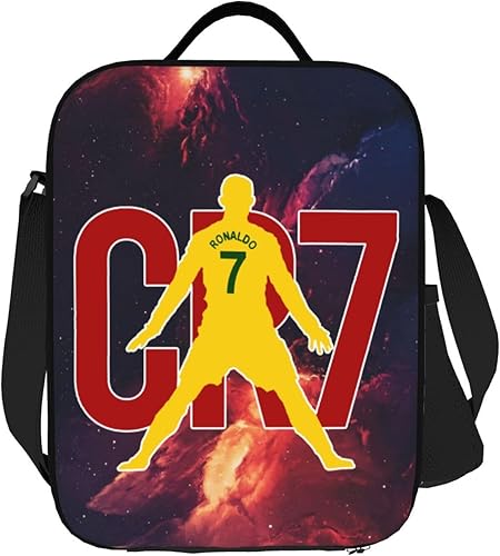 Miniatura 7 de MZJXFO Fútbol #7 Ronaldo Fiambrera aislada Bolsa de almuerzo reutilizable portátil aislado Almuerzo al aire libre Trabajo aislado Bolsa de congelador