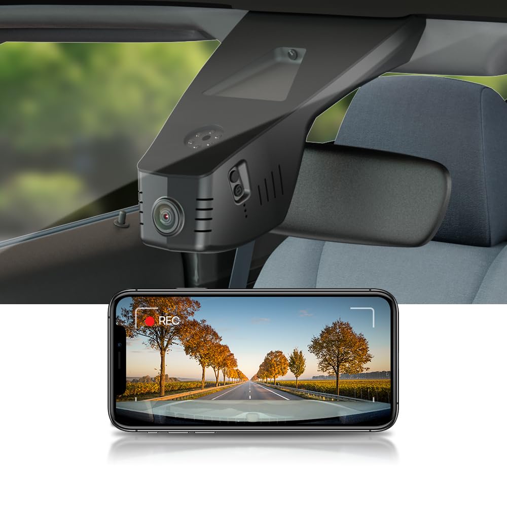 Fitcamx Dashcam 4K Adatta per Peugeot 208, e-208 2020 2021 2022 2023 2024 2025 (HD2-9316), OEM Cameras di Guida, UHD 2160P Video WiFi, G-Sensor, Registrazione Circolare, WDR, Plug&Play, Scheda da 64GB