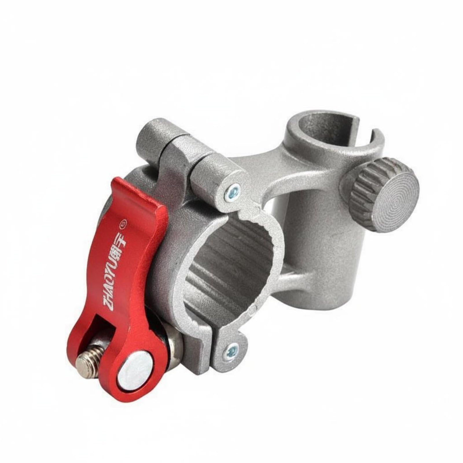 Ojiva® Aluminum Alloy Quick Release Tray Clamp Anti-Vibration Fishing Chair Box Mount Adjustable Diameter Universal Fishing Chair Bracket for Anglers, Gun Red Alloy Quick-image-31