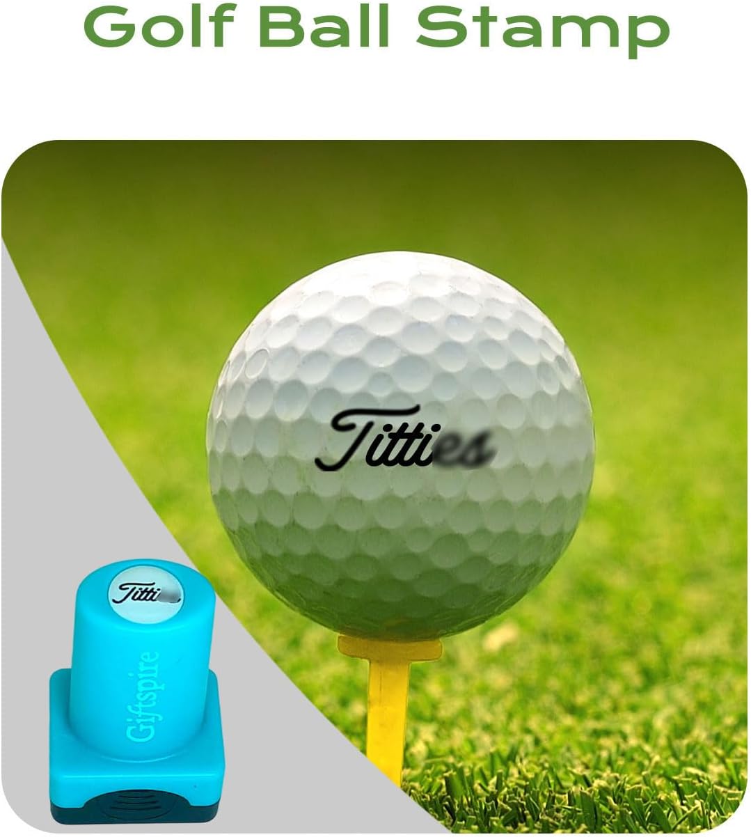 Funny Golf Ball Stamp, Monogram Marker for Easy Identify & Reusable Personalized Golfball Stamper Marking Tool - Humor Golf Accessories Gift for Golfers Dad Women & Retirement