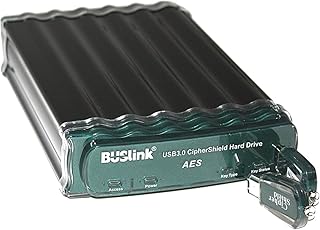 Buslink Ciphershield Encryption External Drive, Black/Green (CSE-8T-SU3)