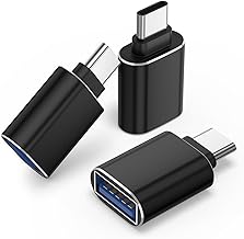 USB C to USB Adapter(3 Pack),USB-C Male to USB3.0 Female Adapter Compatible with MacBook Pro after 2016, MacBook Air after 2018,Mac Mini,Dell XPS and More Type C or Thunderbolt (3, Black)