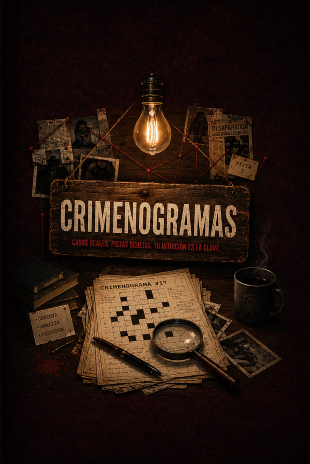 Crimenogramas: 80 Sopas de Letras de Crímenes para Resolver: Pasatiempos de Misterio y True Crime para Adultos