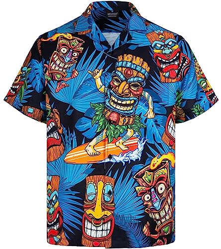 MIKENKO Funny Mens Hawaiian Shirts Short Sleeve Button Up Beach Summer Button Down Hawaiian Shirt for Men Women