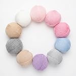 100% GOTS Fils de coton biologique - 9 Set de boîtes de couleurs pastel, résistant à la fraction DK Poids, Lavable en machine, Coffre-fort pour bébé, 963m Total général50g x 9 Balles) pour tricoter au Crochet (Pastel)