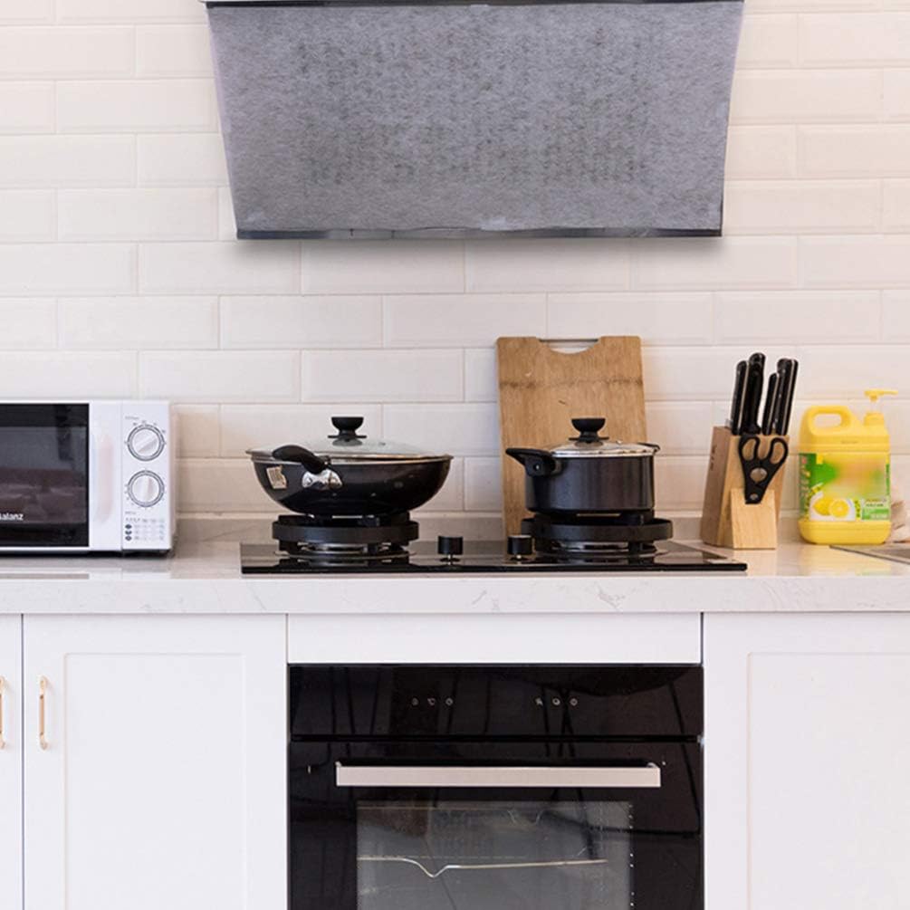 Range Hood Grease Filter 2 Rolls Kitchen Oil Filter Paper Oil-Absorbing Sticker for Range Hood (5M,White)