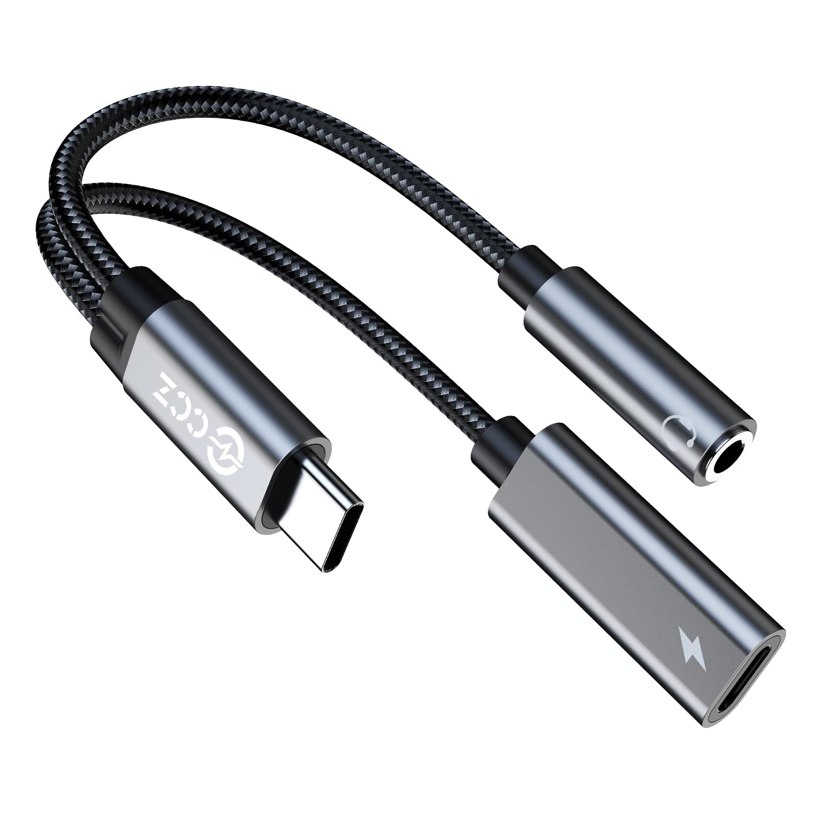 2PCS Adaptateur USB C Jack De Casque 3,5mm, Audio Hi-Fi Avec