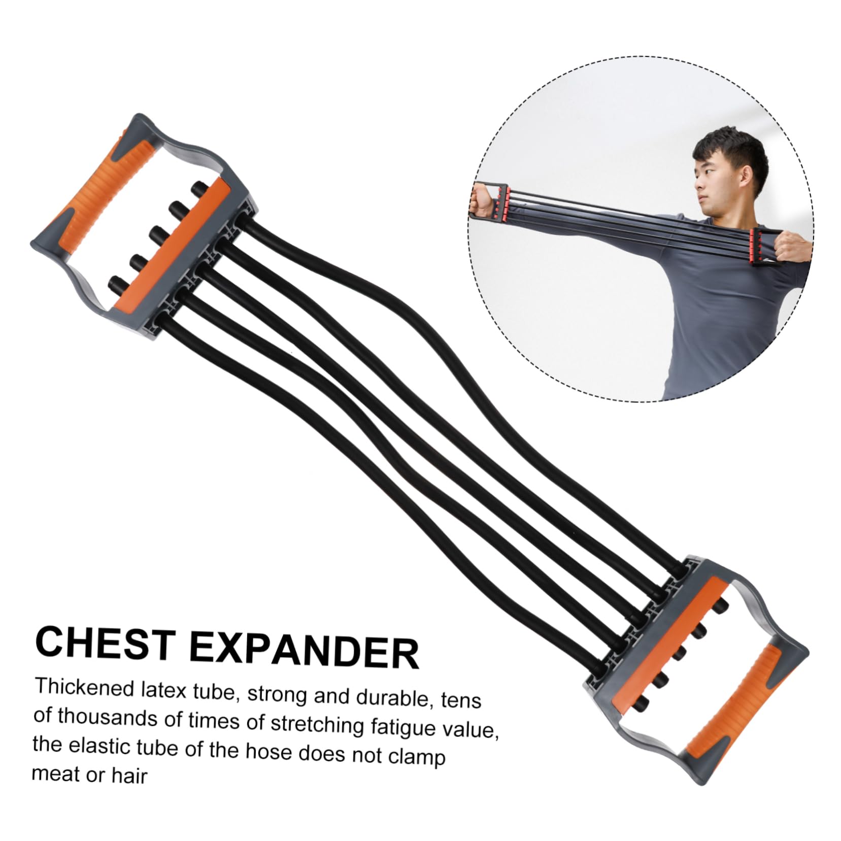 Brustexpander mit 5 Latex Seilen für Muskeltraining, Verstellbar