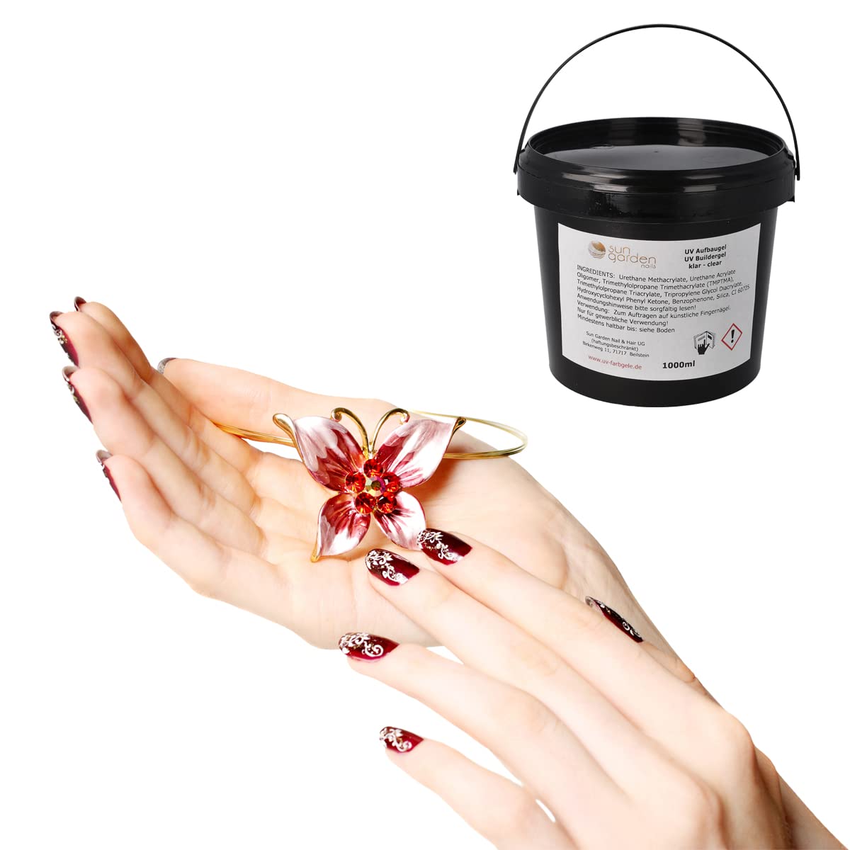 Sun Garden Nails Aufbaugel Clear 1000ml Builder Gel klar UV Gel