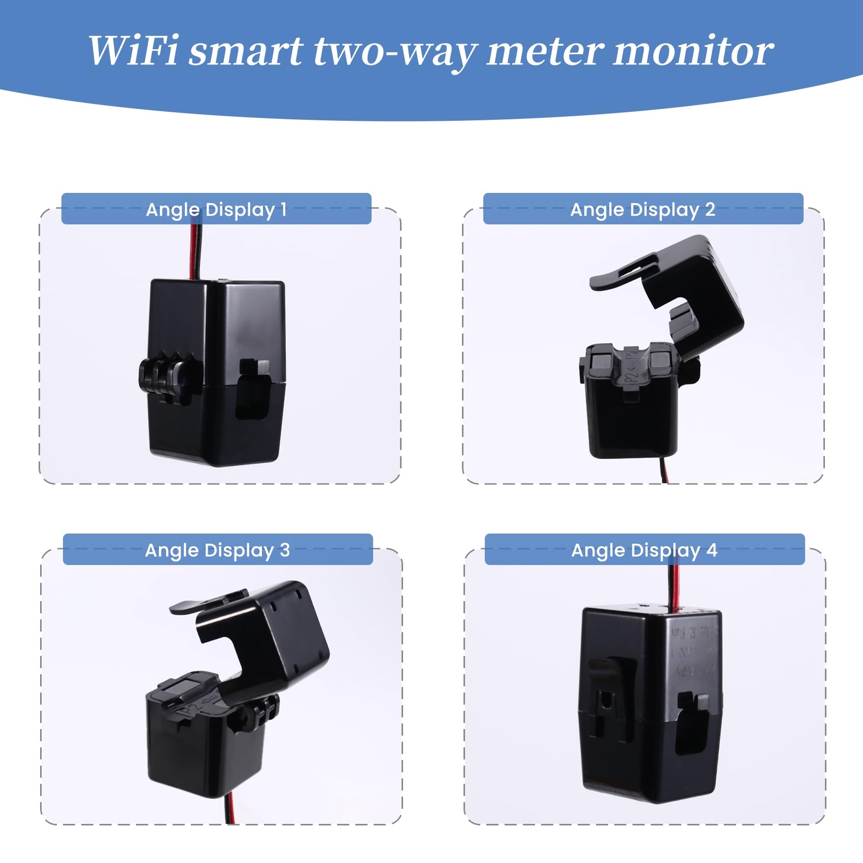 2 Medidores de Energía Inteligentes Tuya, Monitor de Consumo de Energía Bidireccional, Compatible con Control por Aplicación