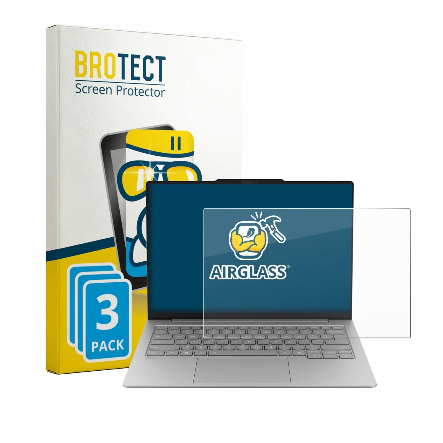 brotect Pellicola Protettiva Vetro per Lenovo ThinkBook 14X Protezione Schermo (3 Pezzi) [Durezza Estrema 9H, Chiaro]