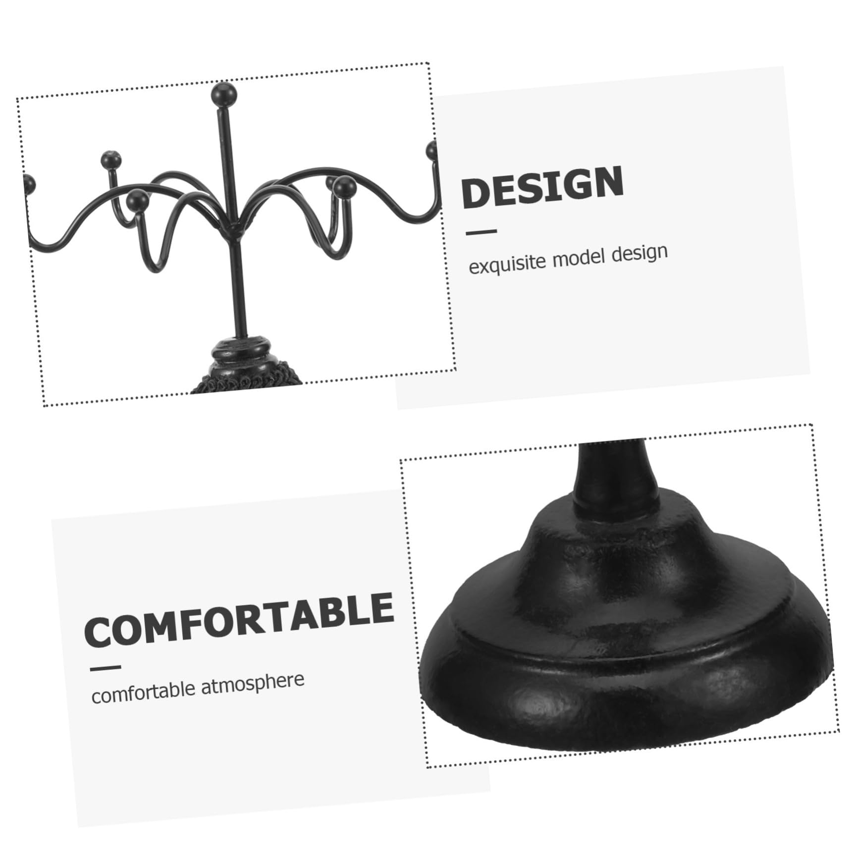 Ipetboom Earring and Necklace Display Stand Sturdy Rack Sequins Decor Easy to Maintain for Celebrations