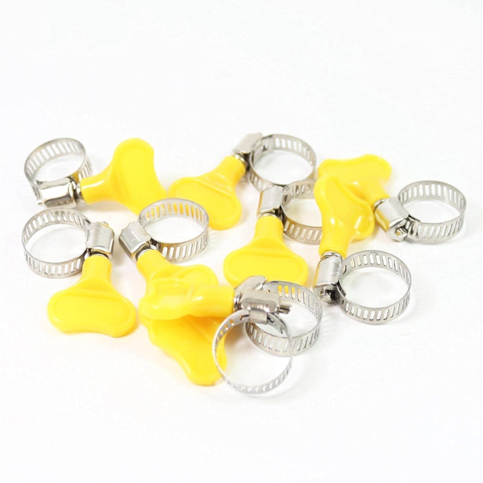 Zaciski węża śrubowego w kształcie litery T, zacis Zacisk rurowy Pasuje do rurki o średnicy 6 mm ~ 32 mm z plastikowym uchwytem Zacisk do węża ze stali nierdzewnej (Material : 10 to 16mm)