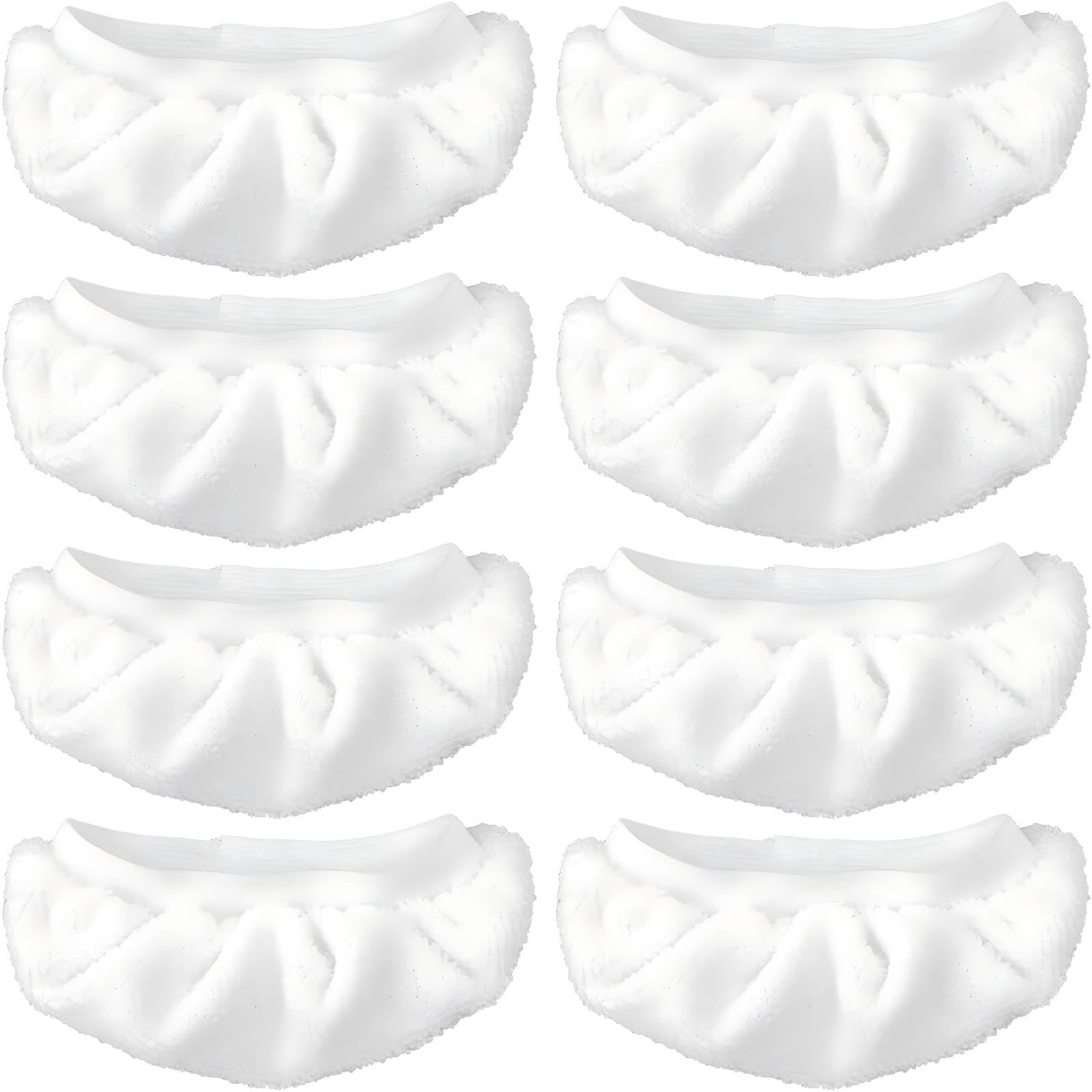 8-pack Steam mop mat Handheld Steam cleaner, compatible with Steam Shooting, Wagner, McCulloch, Dupray, Comforday Steam Cleaner, Universal washable Steam Cleaner Accessories (white)